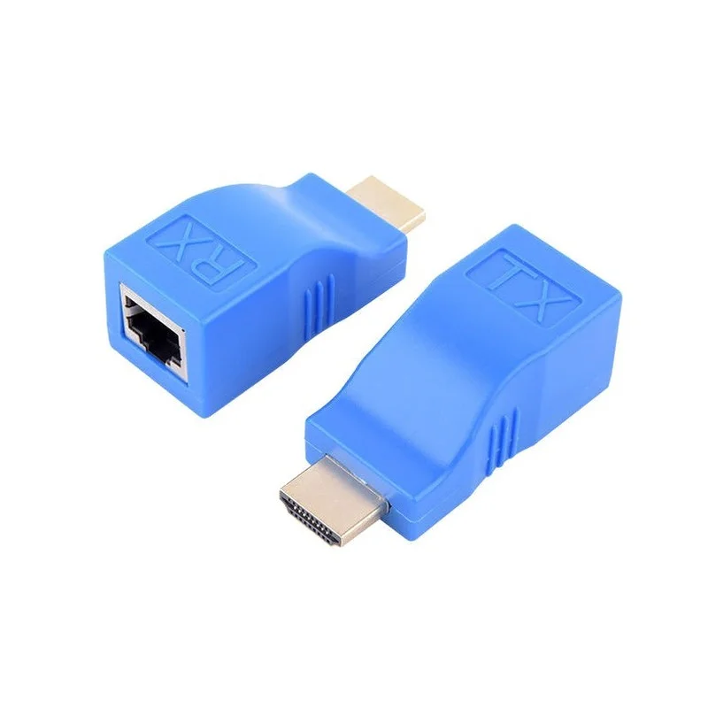 1 Pair RJ45 4K HDMI-compatible Extender Extension Up to 30m Over CAT5e Cat6 Network Ethernet LAN for HDTV HDPC DVD PS3 STB