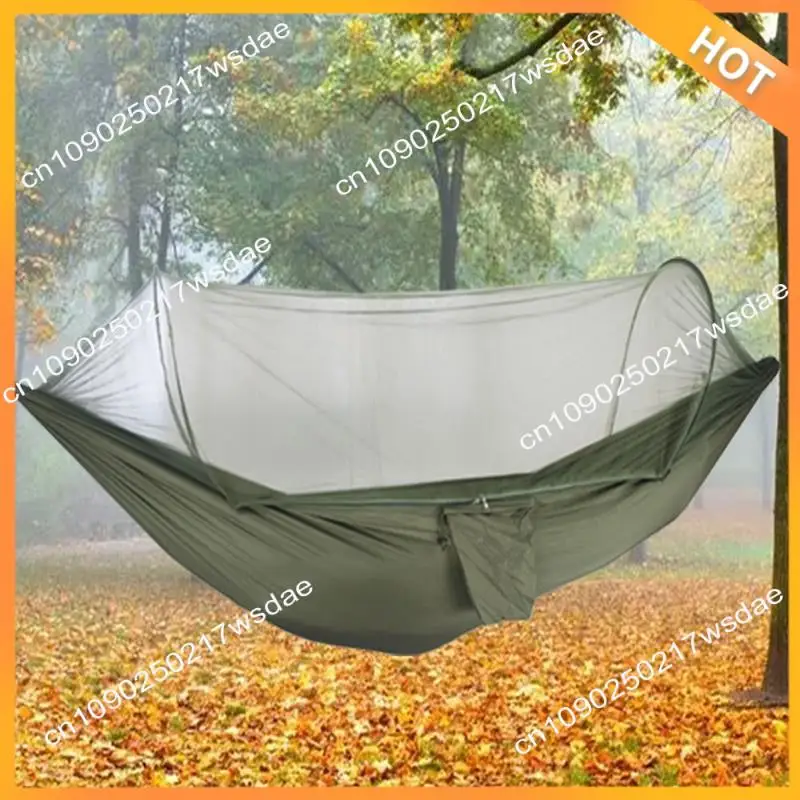 Hamaca X08A, mosquitera automática de apertura rápida, hamaca para acampar al aire libre, columpio, mecedora de nailon antivuelco
