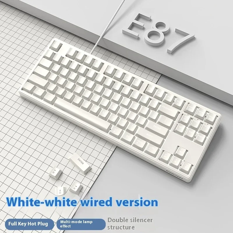 

Eweadn E87 Mechanical Keyboard Wired Rgb Hot Plug Esports Game Keyboard High Appearance Level Multi-scene Application 87 Key