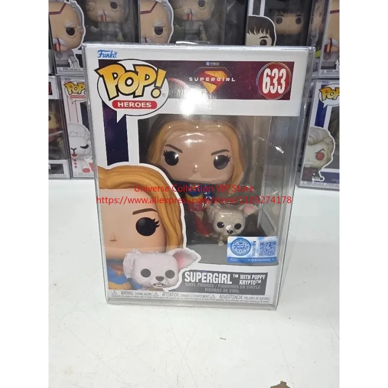 Figura de Vinilo Funko Pop DC Supergirl y Krypto, Personaje de Película, Estatua Coleccionable Oficial, Decoración, Regalo para Fanáticos de DC Comics