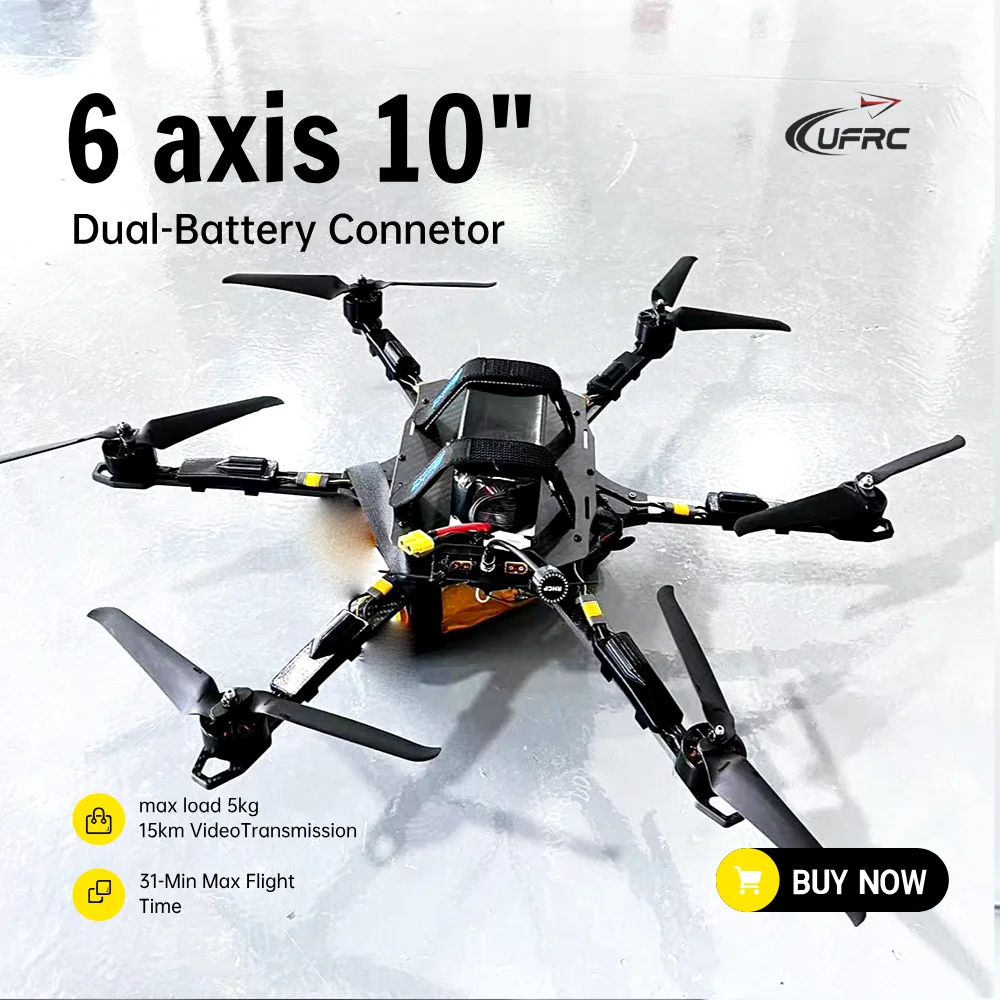 New 6-axis Multi-rotor analog  with F722 flight controller 8S 80A ESC RC parts long range vtx 10 inch fpv racing race