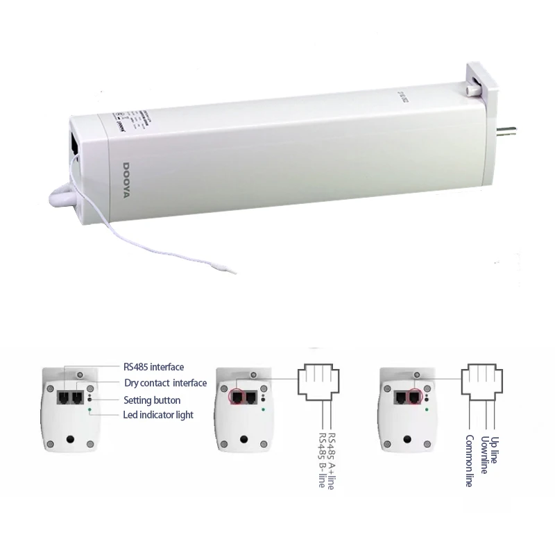 DOOYA elektrische motor DT82TV 110-240V RS485 trockenen kontaktieren Stille motorisierte vorhang motor motorisierte Elektrische Vorhang schiene