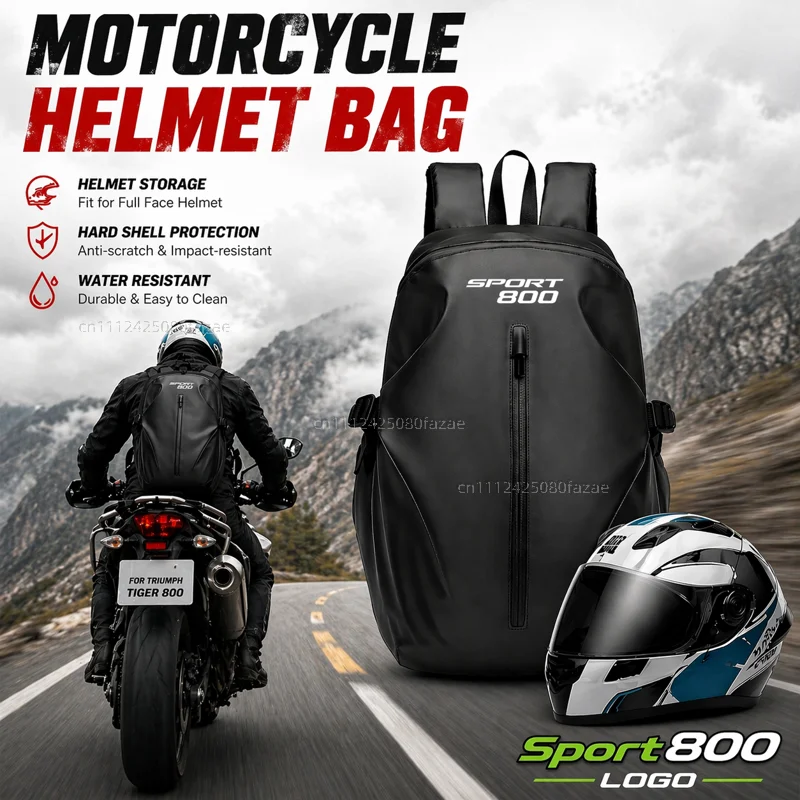 Knight Backpack Motorcycle Helmet Bag Travel Equipment Waterproof Large Capacity For Triumph Tiger 660 800 900 GT PRO Rally