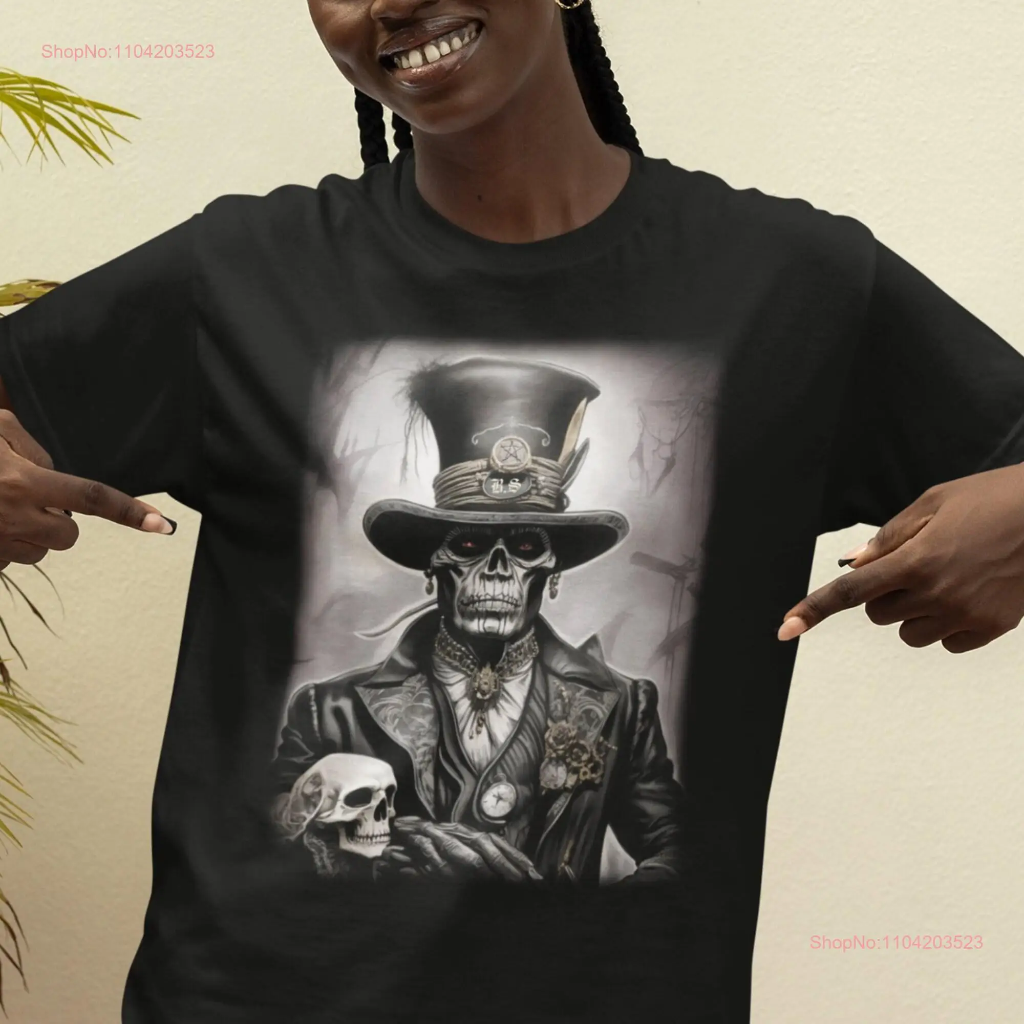 VUDU BARON SAMEDI T shirt mystical and enigmatic design of magic long or short sleeves