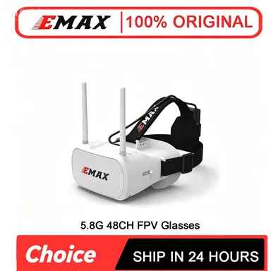 Emax 5.8G 48CH FPV Glasses Tinyhawk Diversity Goggle 4.3 Inches 480*320 Video Headset With Dual Antennas 4.2V 1800mAh Battery