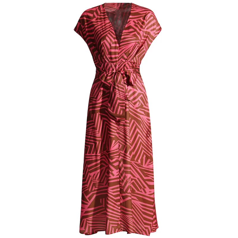 

Women's Geometric Print V-Neck Dress, A-Line Dresses, Novelty, Fashion, 4410