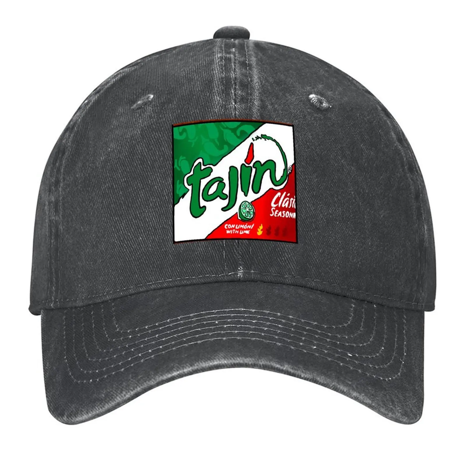 Adhesivo y diseño de condimentos tajin clásico mexicano, gorra de béisbol, sombrero de verano, sombrero de playa, sombreros para hombres y mujeres