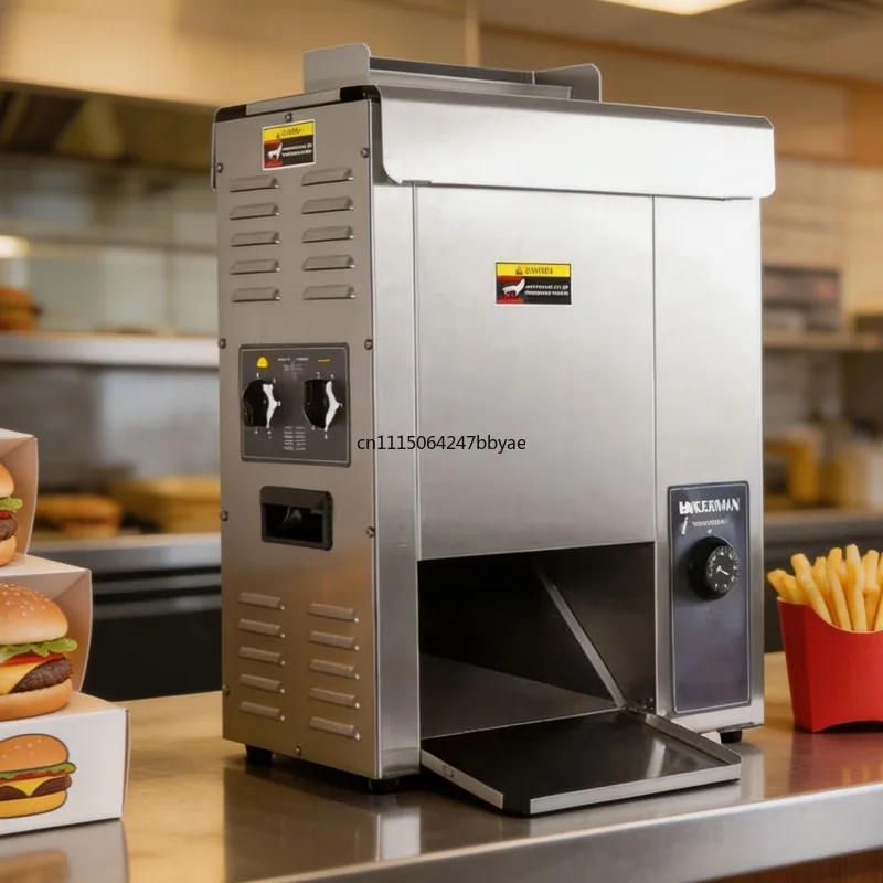 For 1600W Automatic Hamburger Maker Machine Multi‑Function Vertical Bread Baking Oven Commercial Kitchen Cooking Equipment