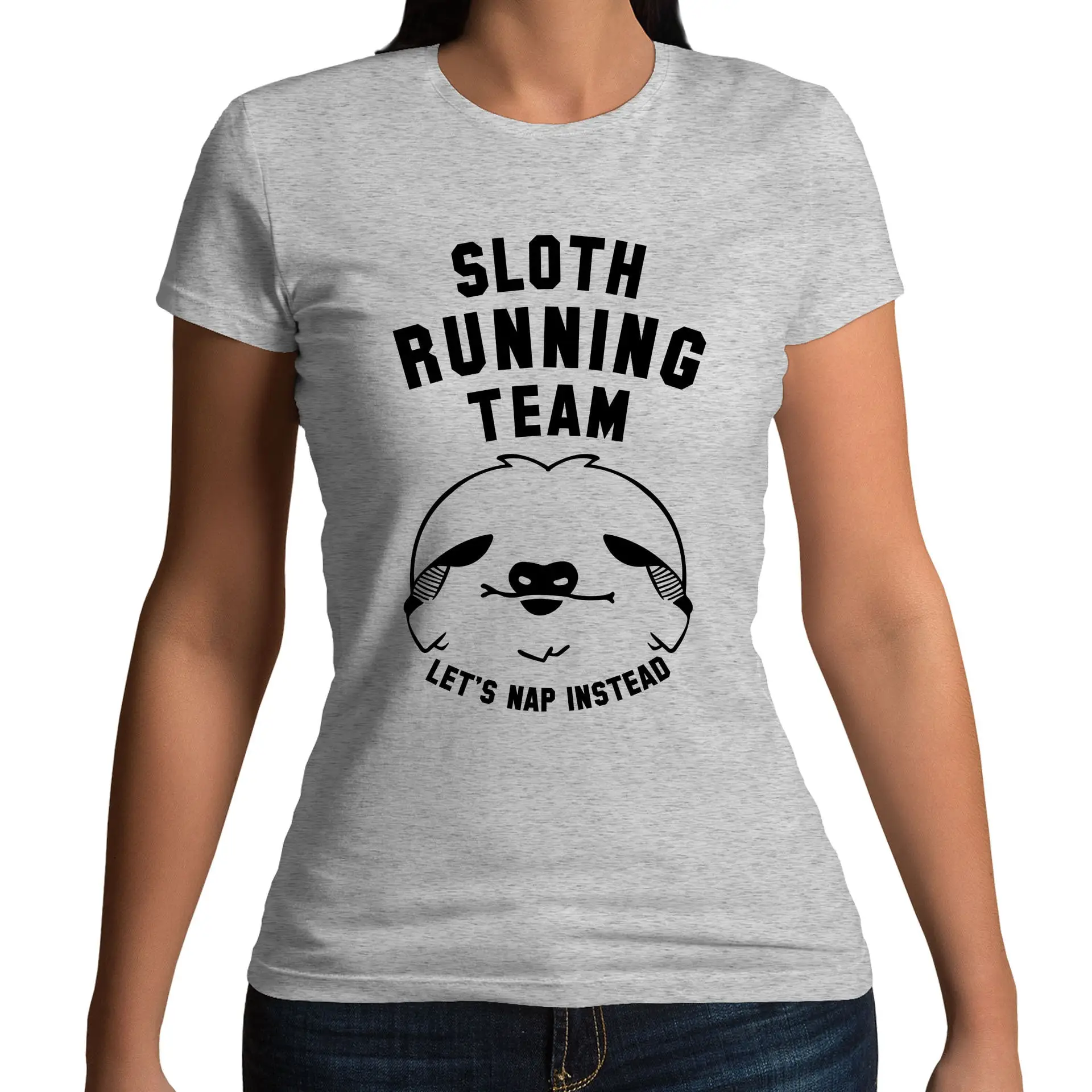 Camiseta divertida de Sloth Running Team Let's Nap en su lugar, tallas para niños