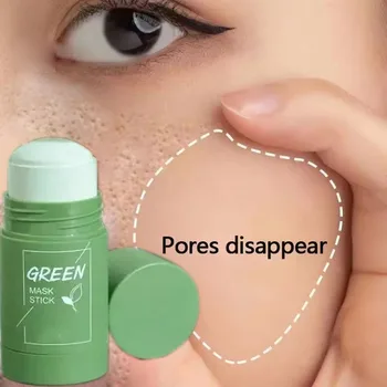 Mascarilla para espinillas de eliminación rápida, palo de limpieza sólido de té verde, acné Facial, imperfecciones, reduce los poros, Control de aceite, cuidado de la piel coreano suave