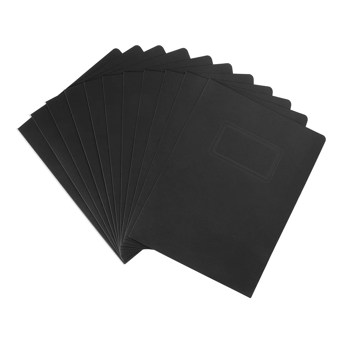 Stationery Folder with Pockets Holder Document Paper Presentation Kraft File Black Office Project