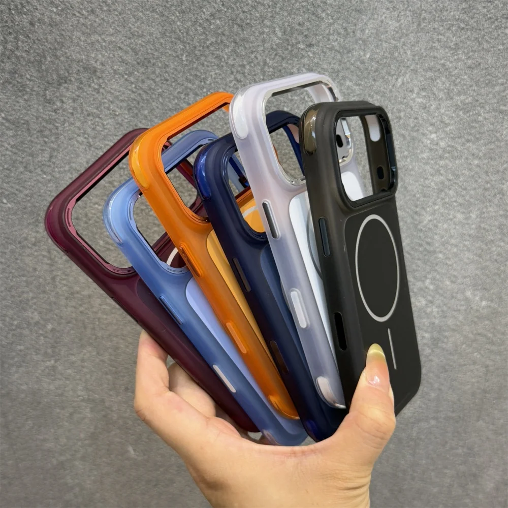 Wzmocnione, odporne na wstrząsy etui magnetyczne z poduszkami powietrznymi do iPhone 14 15 16 17 18 Pro Max, kompatybilne z MagSafe, nowo ulepszona osłona ochronna typu armor. — zdjęcie produktu 5