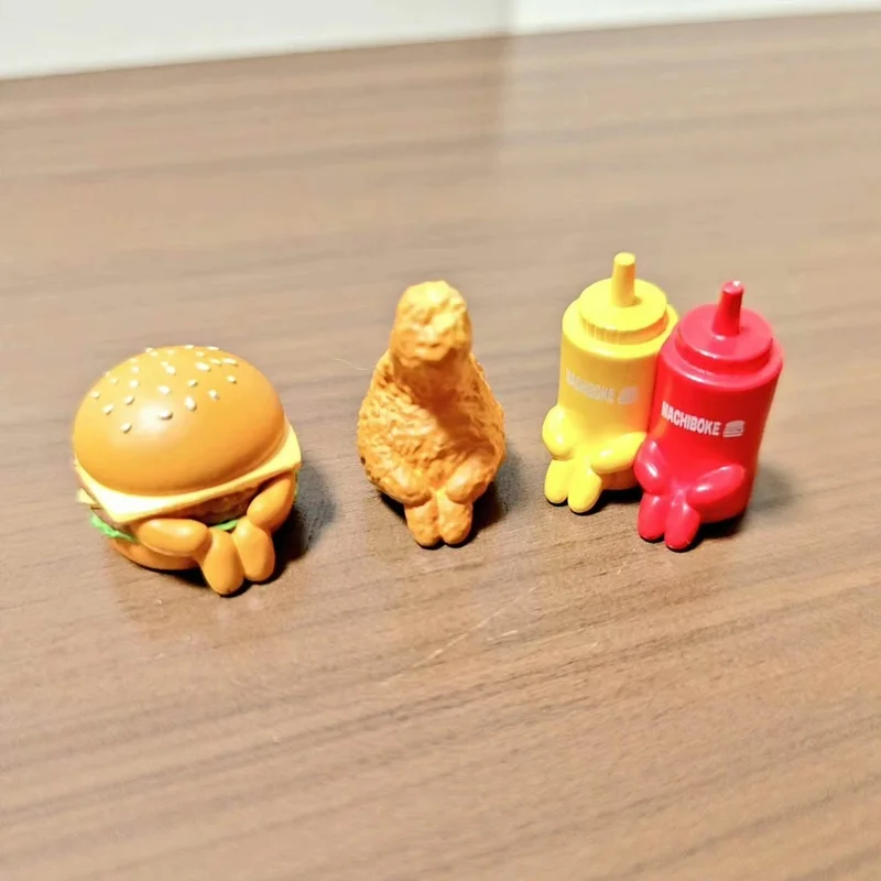 Bandai The Fast Food Food Aliments Seduti Ci sono vuoti in attesa Hamburger Hot Dog Pollo fritto Action Figure Collection Giocattoli di modello