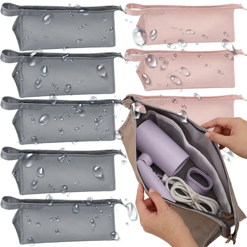 

2pcs Water-Resistant Travel Hair Dryer Bag Portable Nylon Storage Case for Travel Essentials Fits Most Foldable Blow Dryers Pack