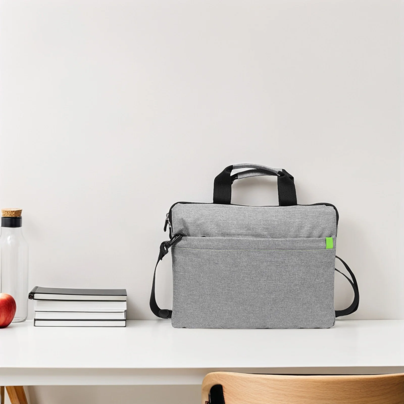 Stylish Large Capacity Computer Bag Solid Color Lightweight Construction Ideal for Daily Commute Teacher Work Bag with Multi