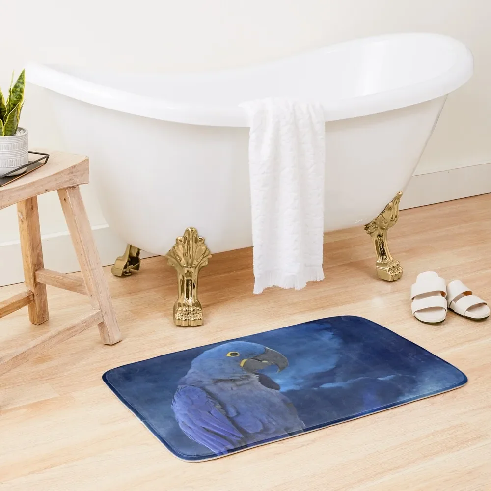 Hyacinth Macaw Bath Mat Bathroom Shower Non-Slip Pad Foot Bathroom Mat