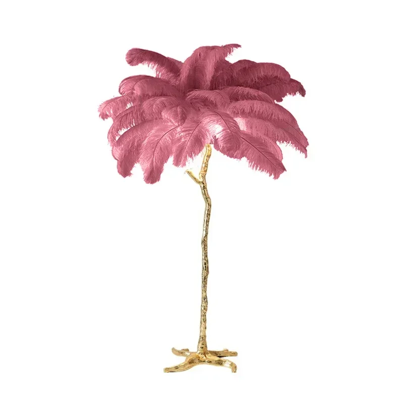 Nordic Feather Vloerlamp Licht Luxe Internet Celebrity Struisvogel Ins Live-uitzending Kamerdecoratie Sfeer Tafel Roomdecor