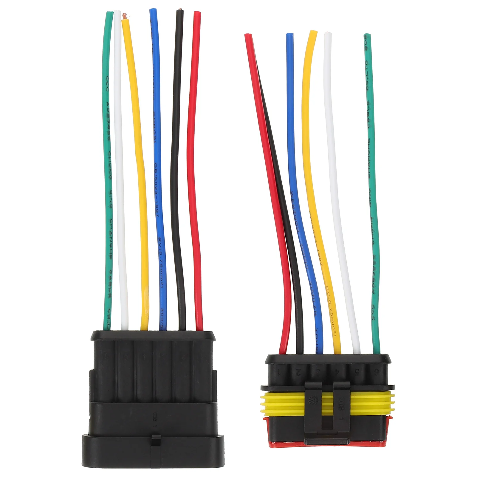 1 مجموعة مقاوم للماء الذكور والإناث التوصيل المقبس عدة 6 طريقة موصلات كهربائية لسيارة مركبة بحرية 10 سنتيمتر سلك سلك موصل #2