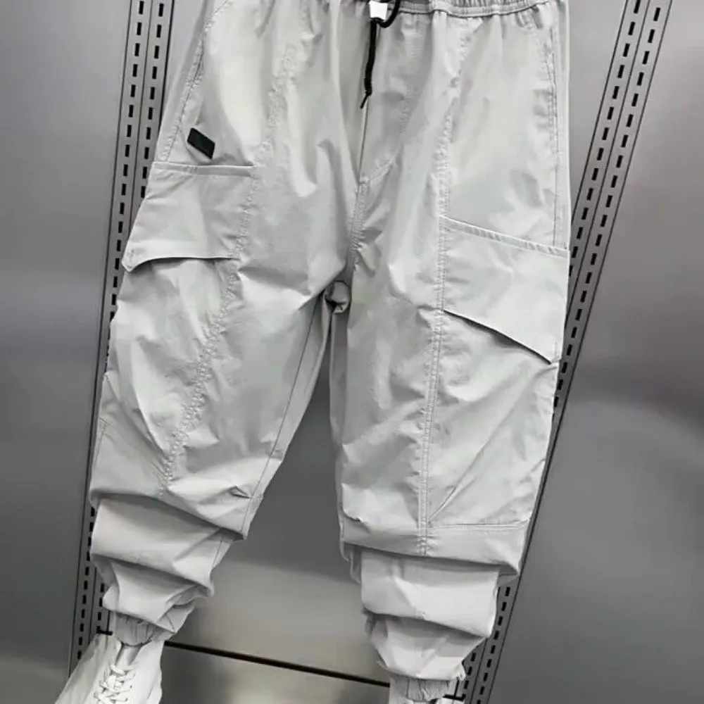 High Street Apparel Men's Ruffian Handsome Slacks Invisible Open Crotch Outdoor Sex Big Pocket Overalls Loose Exotic Long Pants