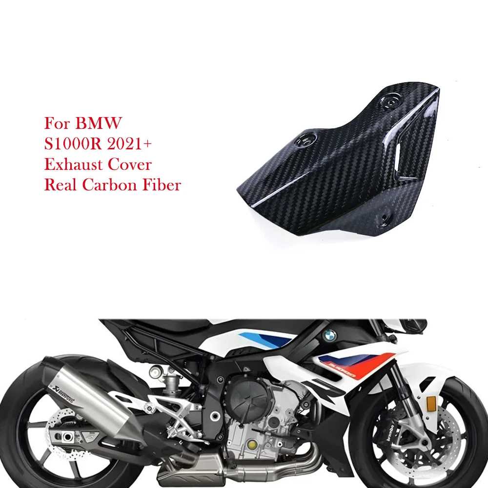 

For BMW S1000R S 1000 R 2021 2022 2023 2024 Real Carbon Fiber Exhaust Cover Fairing Kits Motorcycle Accessories Para Moto Surron