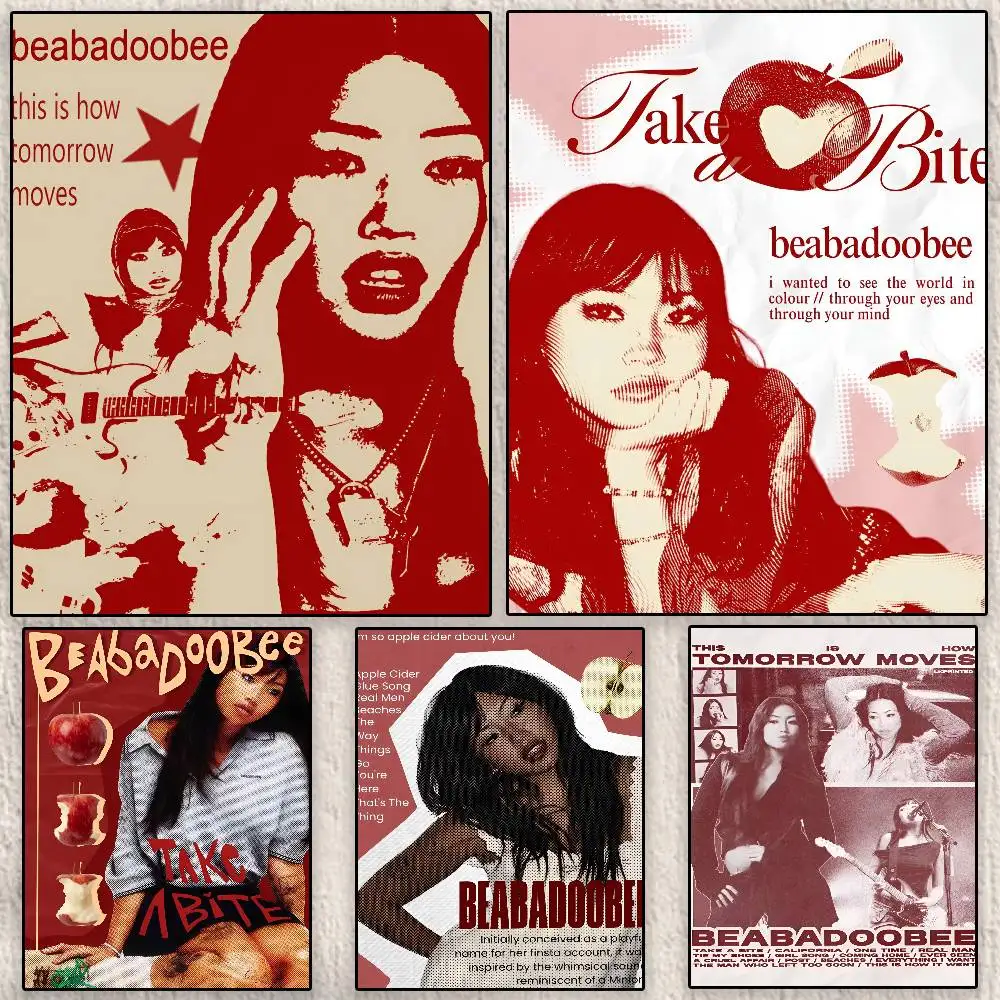

Cool Singer B-Beabadoobee Poster Modern Waterproof HD Wall Art Decal Self-Adhesive Aesthetic Decor for Home Living Room Bedroom