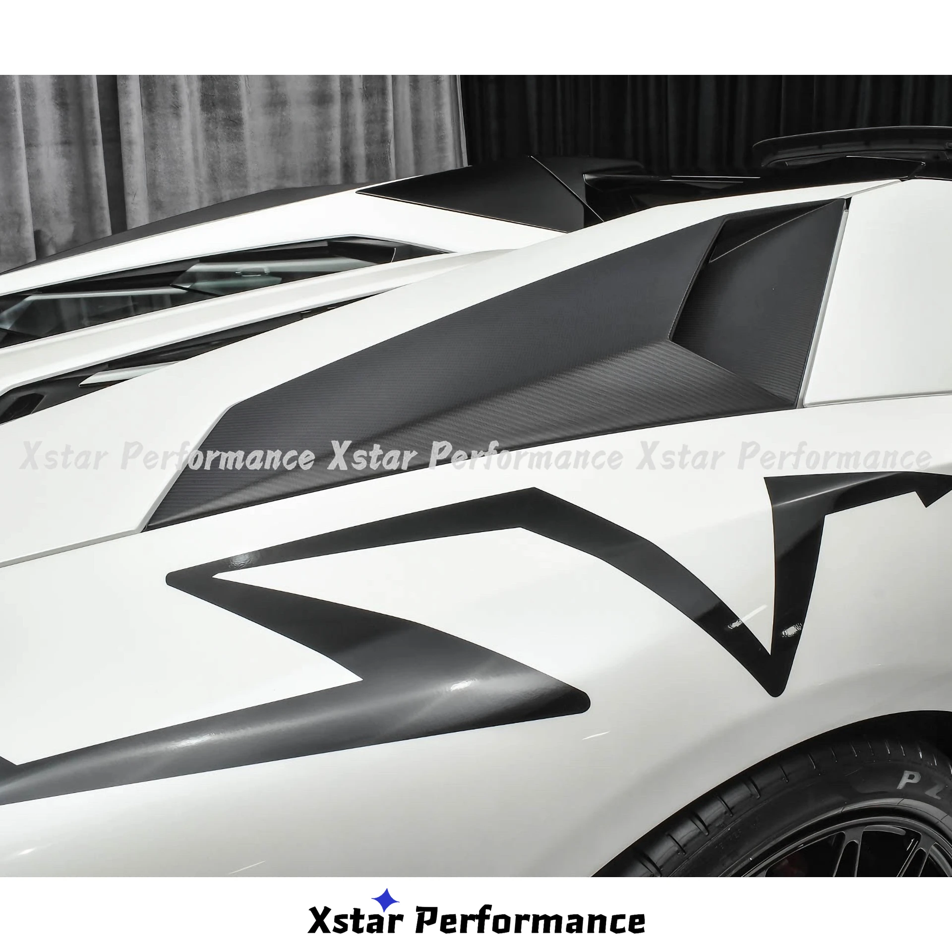 SV Style Dry Carbon Fiber Rear Engine Side Vents For Lamborghini Aventador LP700-4 LP720 LP750 SVJ