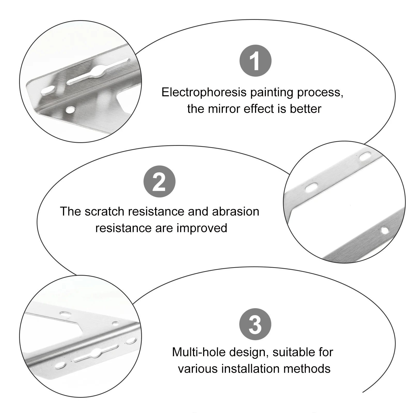 

4 шт. угловой кронштейн из нержавеющей стали, сверхмощный угловой кронштейн для полки для настенной деревянной доски, соединительная стойка «сделай сам»