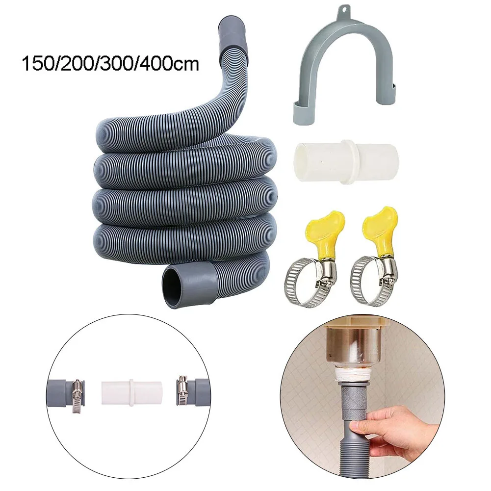 Kit di prolunga per tubo di scarico di alta qualità per lavatrice, lavastoviglie, condizionatore d'aria, previene perdite, installazione semplice