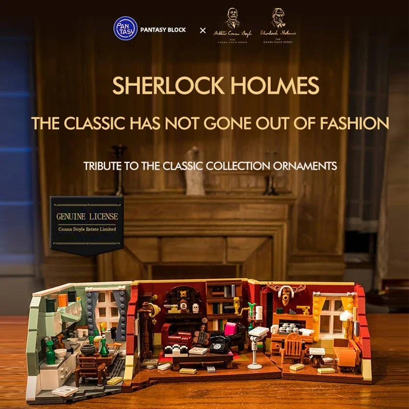 Filme moc sherlock holmes 221b apartamento blocos de construção vista rua salas exibição modelo tijolo quebra-cabeça montagem brinquedos para o presente do miúdo