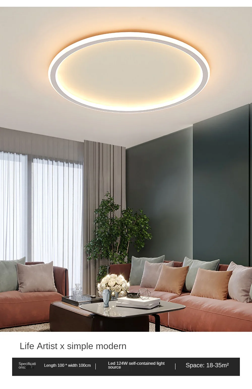 Nordic Minimalist LED Ceiling Light For Bedroom Living Room Aisle Study Room Balcony Circular Remote Control Lighting Chandelier