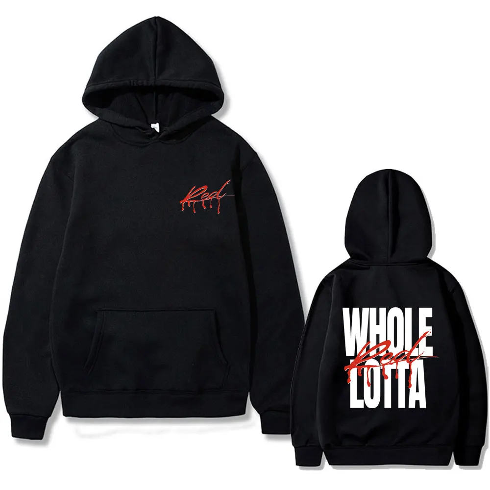 Hip Hop Rapper Playboi Carti Whole Lotta Red Graphic Hoodie Men Women Fashion Oversized Pullover Hoodies Male Vintage Sweatshirt