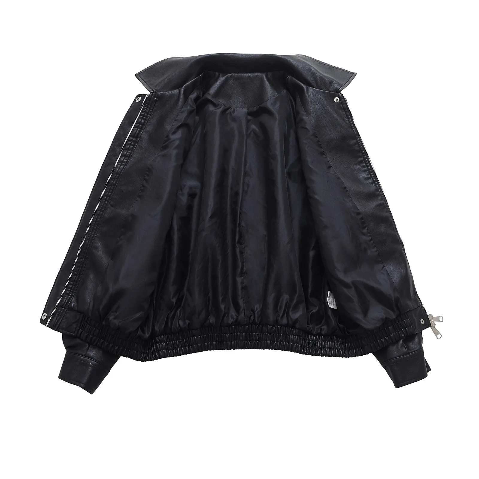 Distressed Vintage Leather Jacket for Women Loose PU Moto Biker Jacket Windbreaker Luxury Bomber Jacket Outerwears Women Clothes