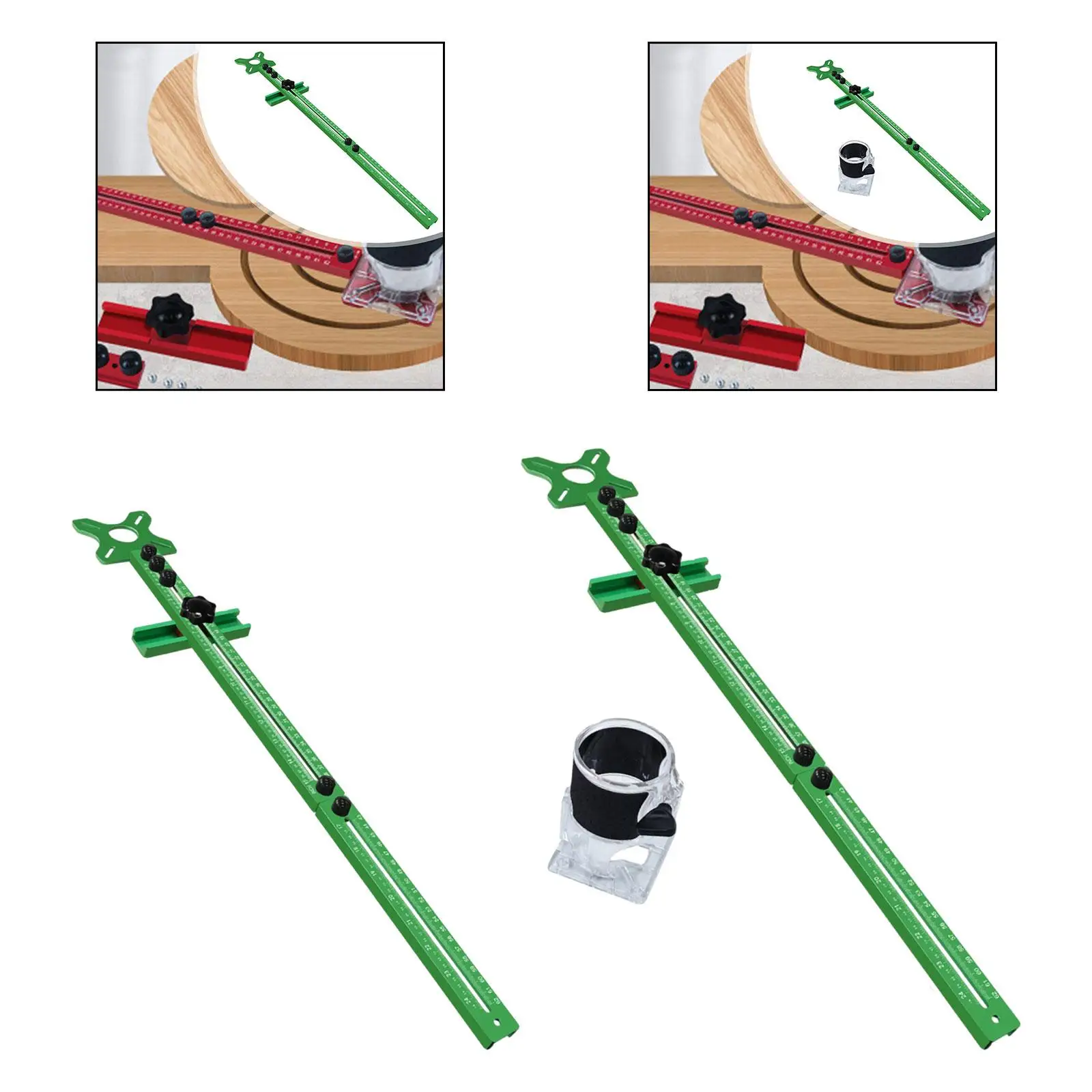 Extended Router Milling Groove Bracket Cabinet Hardware Jig Easy to Use Multipurpose Sturdy 68cm/26.77