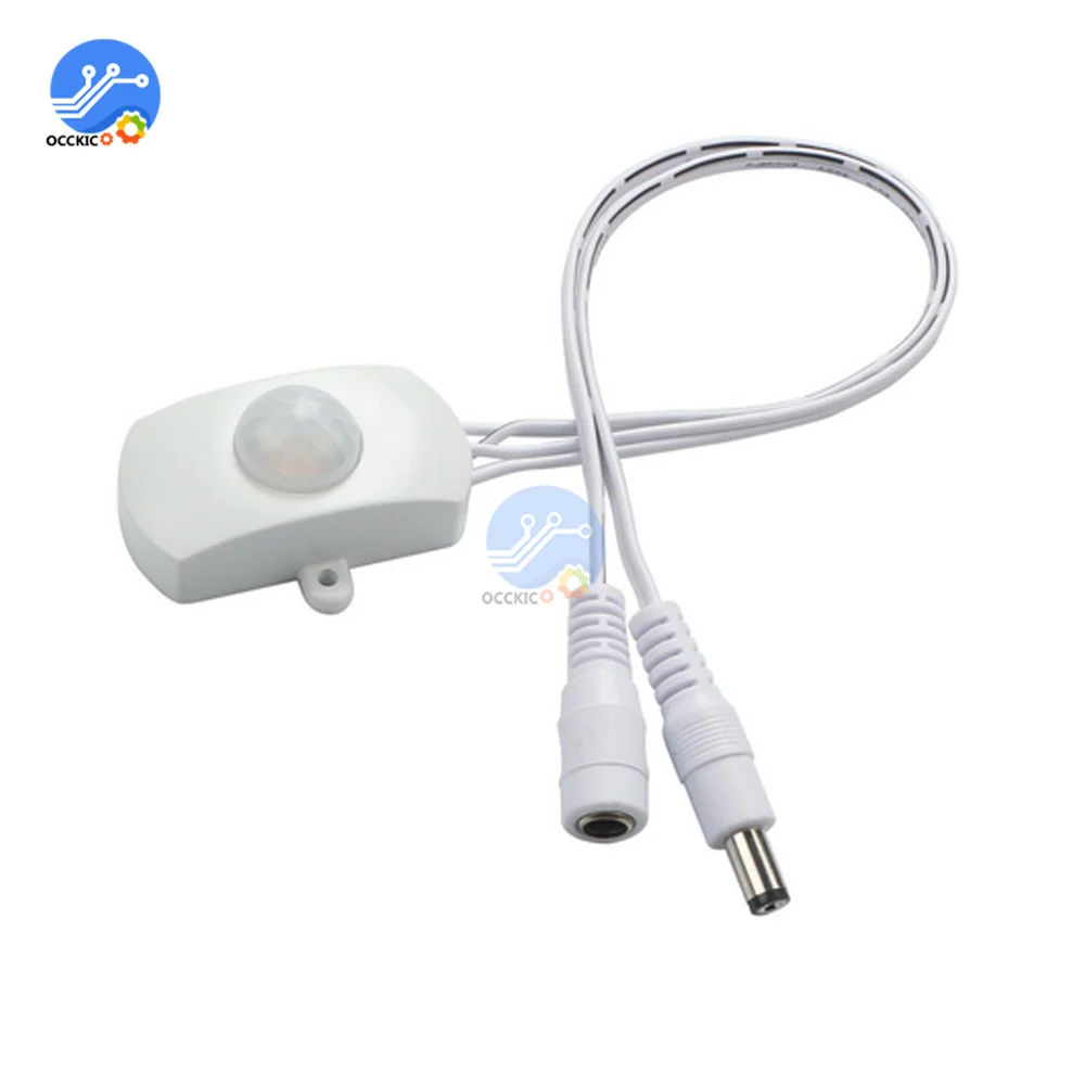 Interruptor de Sensor de movimiento PIR infrarrojo para tira de luz LED, Detector de movimiento humano, USB, 5V, 12V, 24V