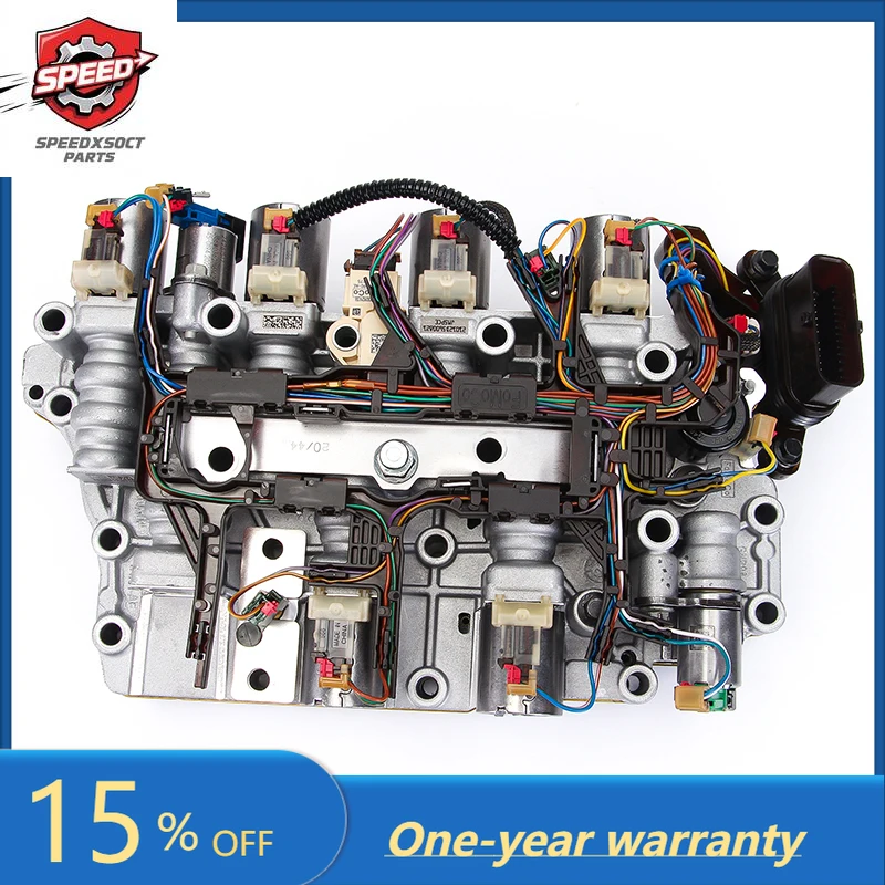 8F24 8F35 8-Speed وحدة التحكم في ناقل الحركة الأوتوماتيكي صمام التحكم في دائرة الزيت الجسم مع الملف اللولبي وتسخير الأسلاك لفورد