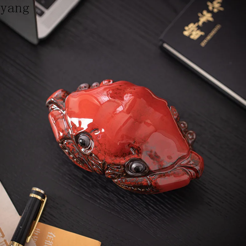 CX ceramic small crab tea pet ornament can raise creative tea play simulation crab ornament