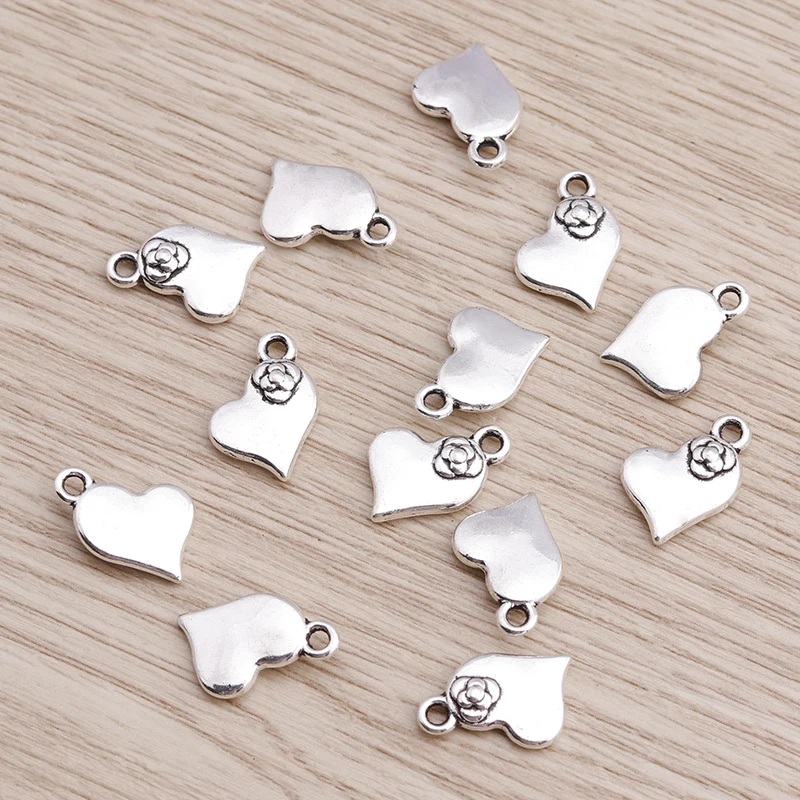 20pcs Vintage Three Leaf Pendants for DIY Bracelets