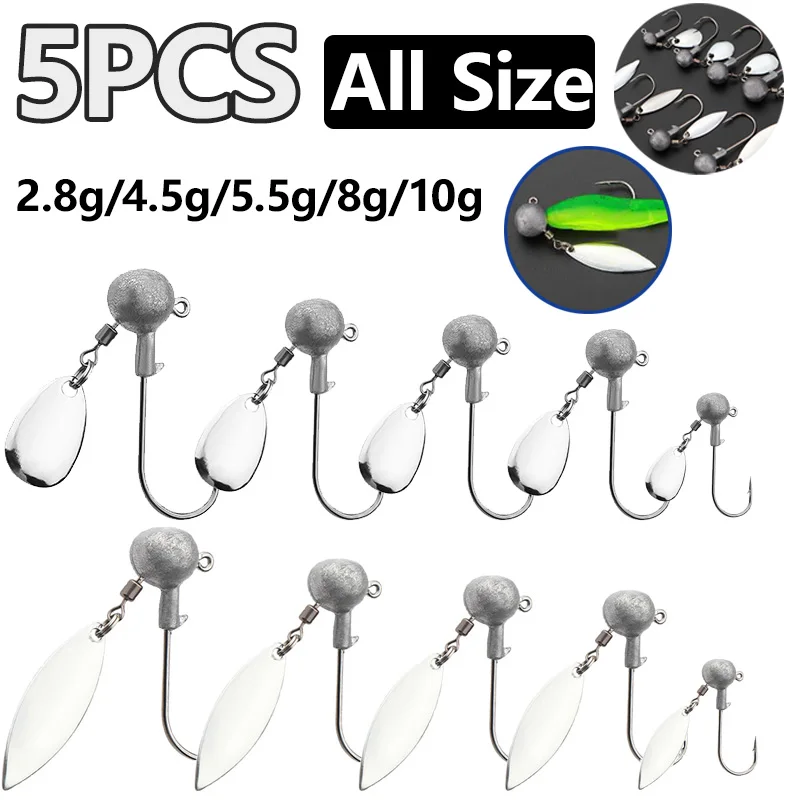 回転するスパンコールとスイベルを備えたシングルフック,日曜大工の釣り針,タックルアクセサリー,ルヤ,ソフトベイトロール,Tテール,ワーム