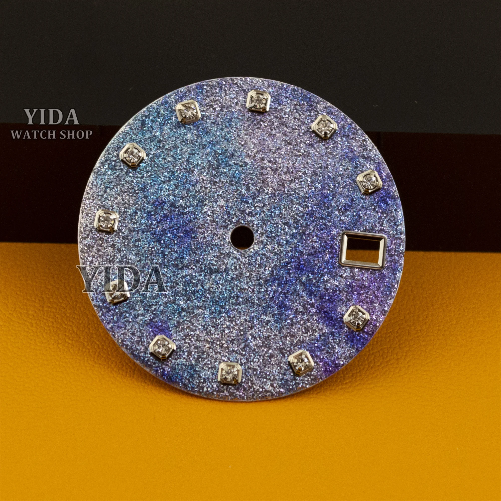 28.5MM Watch Dial Green Luminous Face For DATEJUST/SUB GMT NH35 NH36 Automatic Movments Modified Watch Replacements Repair Tools