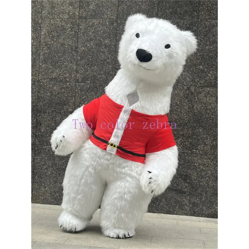 Costume de mascotte d'ours polaire gonflable à l'air personnalisé, costume d'animal, cosplay blanc, publicité, mariage, UY81