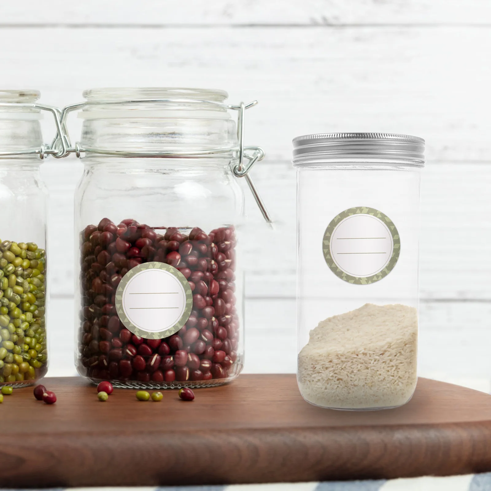 

1 Roll Blank Writable Labels for Glass Jars Smooth Surface Adhesive Removable Canning Stickers Reusable Food Storage