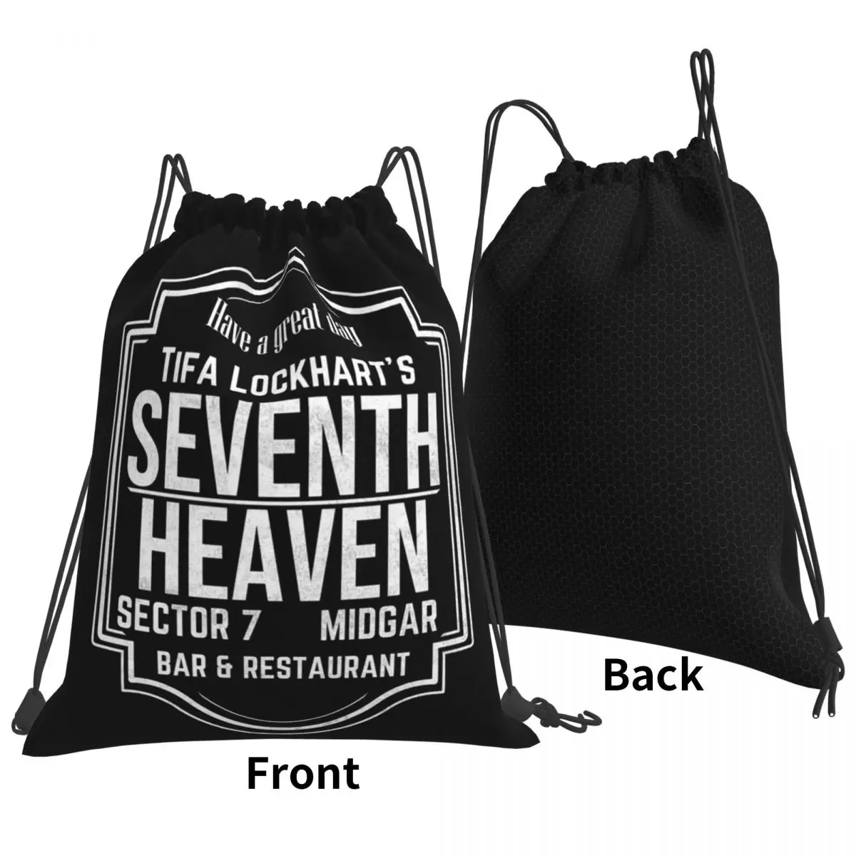 Seventh Heaven Bar And Restaurant Backpacks Multi-function Portable Drawstring Bags Sports Bag Book Bags For Travel Students