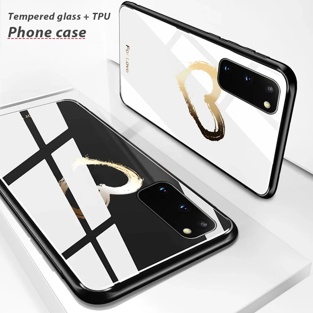 Tempered Glass Case for Samsung Galaxy S25 S24 S23 S22 Ultra Note 20 10 Plus A34 A55 A35 Flamingo Starry Sky Flowers Case Cover
