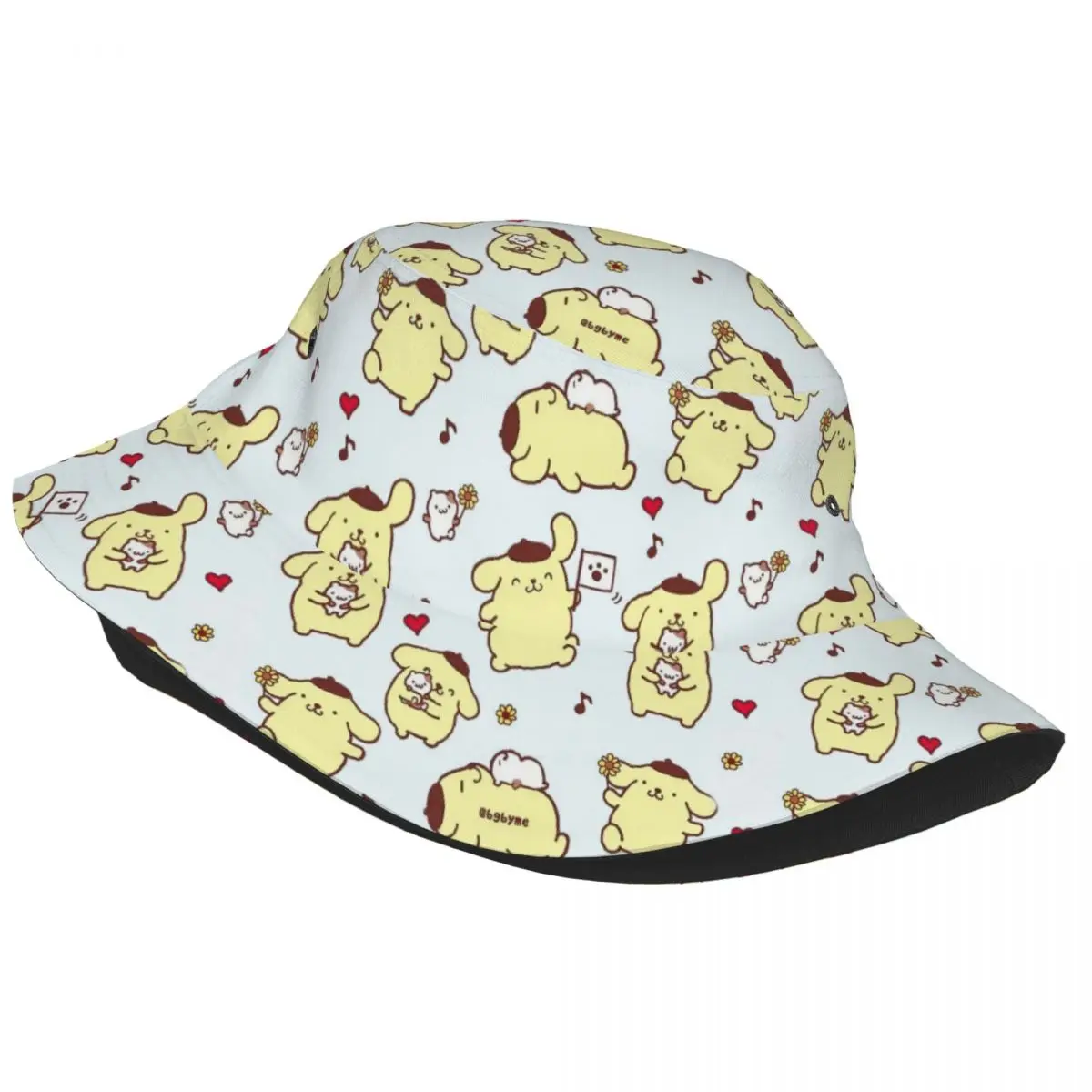 Summer Beach Vacation Headwear Pom Pom Purin Cartoon Accessories Bucket Hats Trendy Woman Sun Hat Fishing Fisherman Hats Hiking