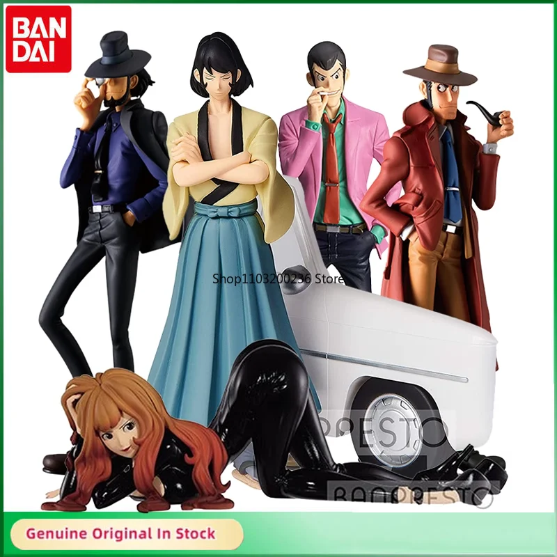 

Bandai Original Lupin III Jigen Daisuke Mine Fujiko Zenigata Koichi Ishikawa Goemon Anime Action Figure Model Desktop Ornaments