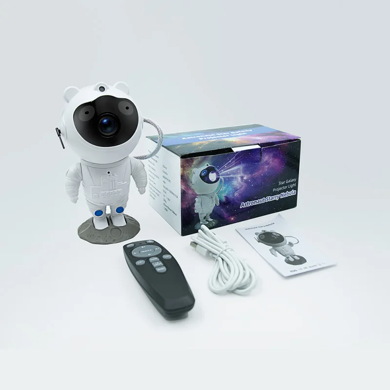 Spaceman Astronaut Starry Sky Light Projector Bedroom Night Light Atmosphere Lamp USB Version For Home Decoration Kids Gift