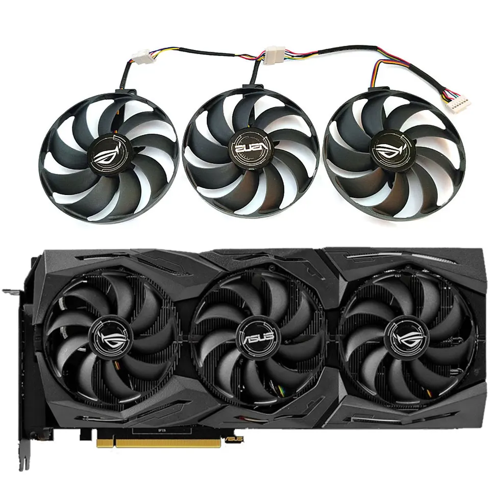 NEW 1SET T129215SU FDC10H12S9-C RTX 2080 Ti GPU Fan For ASUS ROG