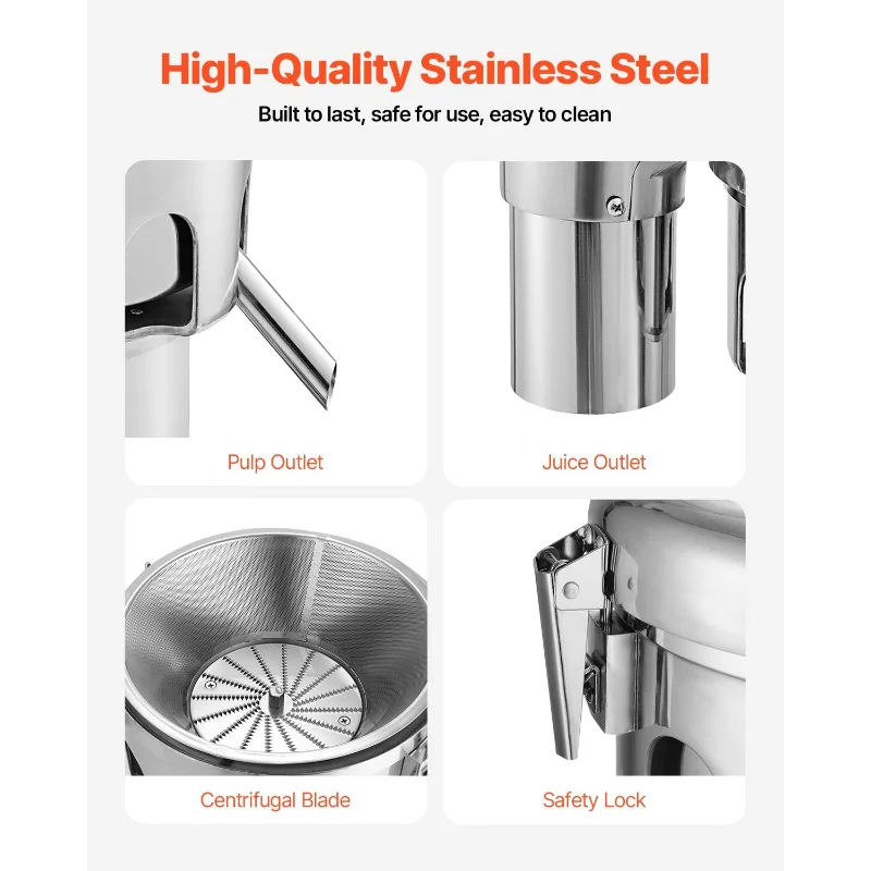 Коммерческая соковыжималка VBENLEM, сверхмощная соковыжималка для литья алюминия и центробежный сок из нержавеющей стали