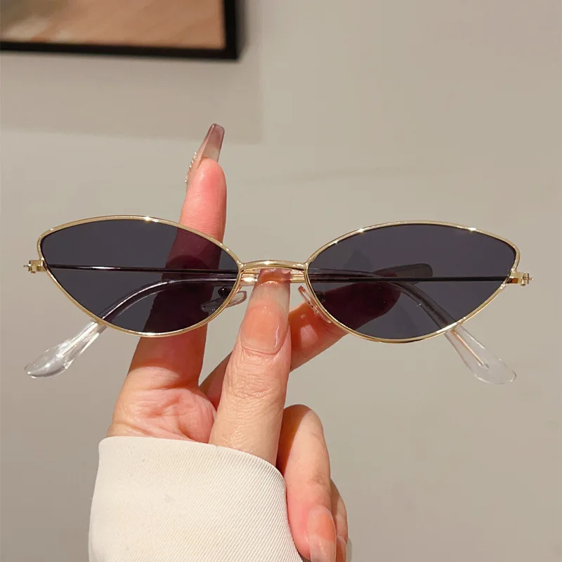 Protective Glasses Fashion Female Small Frame Cat's Eyes Sunglasses Women Brand Designer Metal Frame Eyeglasses UV400 Shades