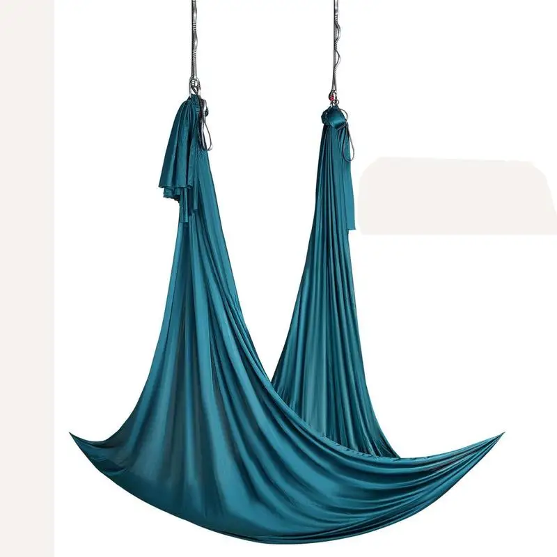 

Aerial Silks 5M For Home Gym Studio Garden, 100gsm Nylon Fabric Rigging Hardware Fitness Bodybuilding Green